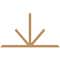 Ekena Millwork Saratoga Timber Gable Bracket, Western Red Cedar, 84"W x 49"H x 1 1/2"D x 3 1/2"F, 14/12 Pitch GBW084X49X0204SAR00SWR - alternate 1